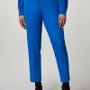 Abbigliamento Marina Rinaldi | Pantaloni In Tessuto Tecnico Blu Cina