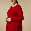 Abbigliamento Marina Rinaldi | Maglione Di Lana Rosso