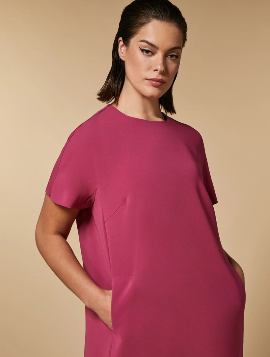 Abbigliamento Marina Rinaldi | Abito In Triacetato Fucsia