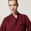 Abbigliamento Marina Rinaldi | Tunica In Crepe De Chine Bordeaux