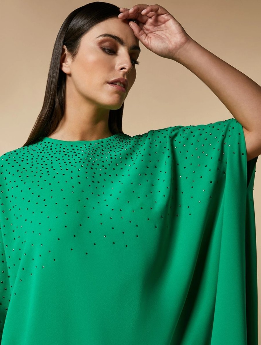 Abbigliamento Marina Rinaldi | Abito In Cady Stretch Verde