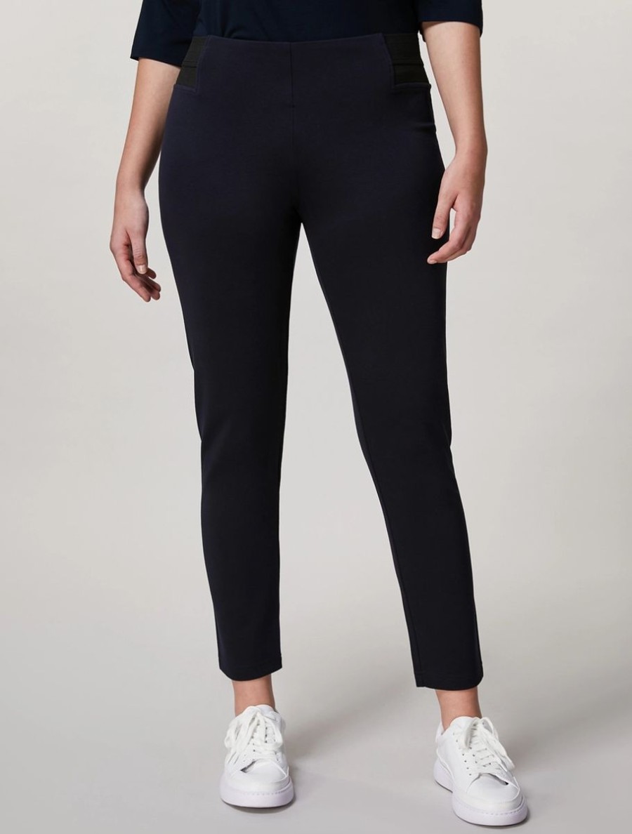 Abbigliamento Marina Rinaldi | Leggings In Jersey Di Viscosa Oltremare