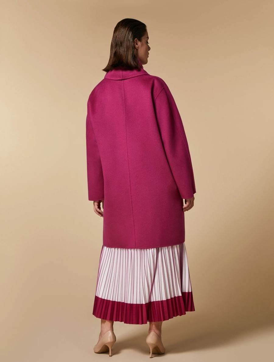 Abbigliamento Marina Rinaldi | Cappotto In Misto Lana Double Fucsia