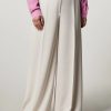 Abbigliamento Marina Rinaldi | Pantaloni In Crepe Envers Satin Beige Scuro