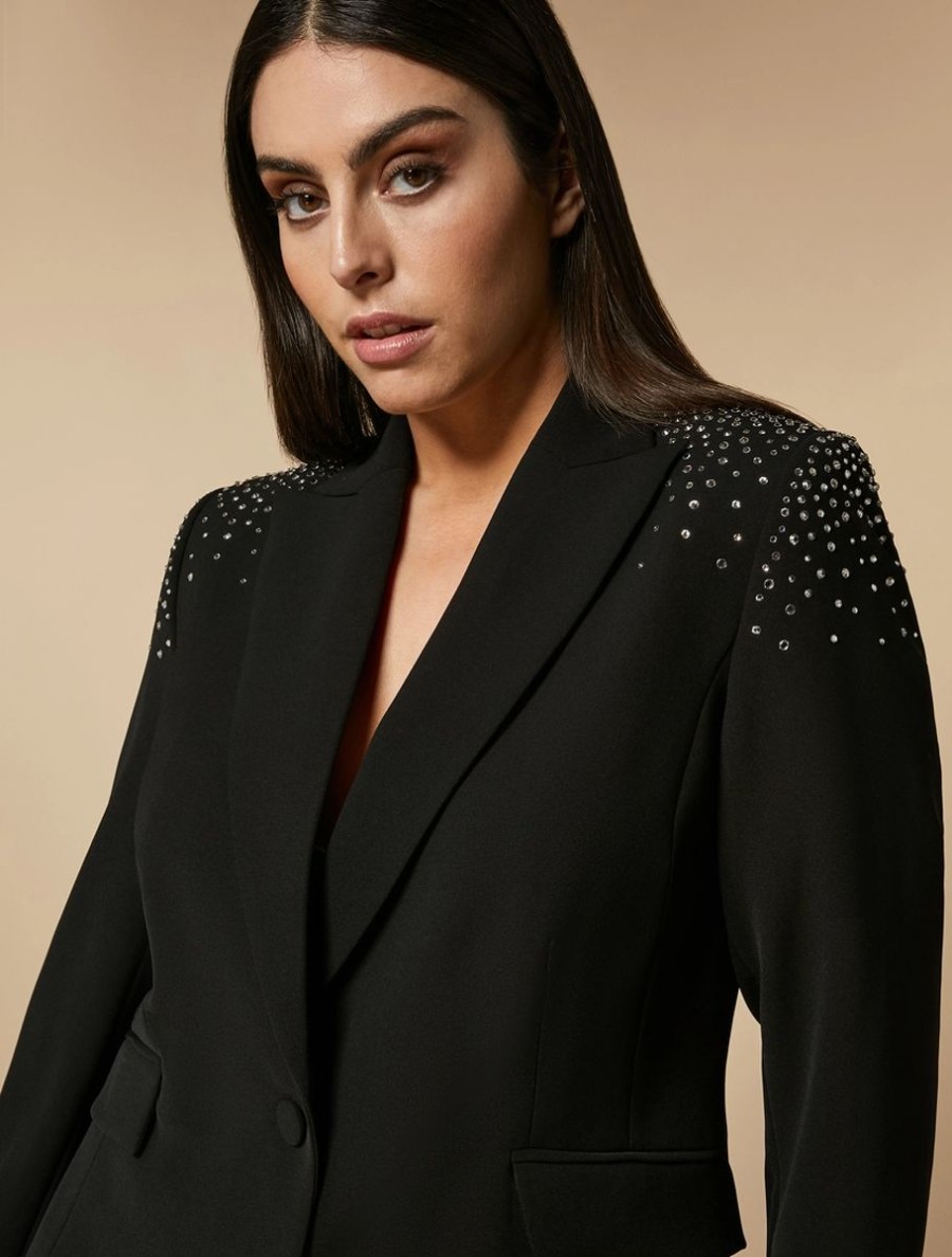 Abbigliamento Marina Rinaldi | Giacca Blazer In Cady Stretch Nero