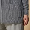 Abbigliamento Marina Rinaldi | Cardigan In Misto Lana Grigio Medio