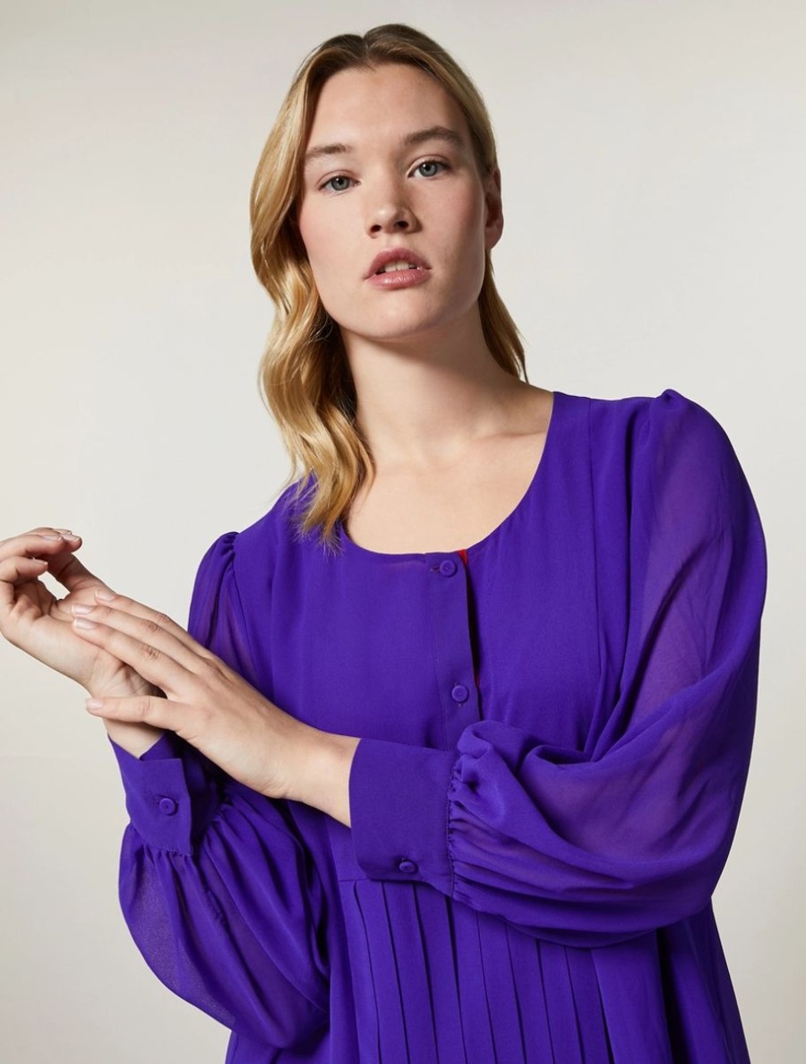 Abbigliamento Marina Rinaldi | Blusa In Georgette Viola