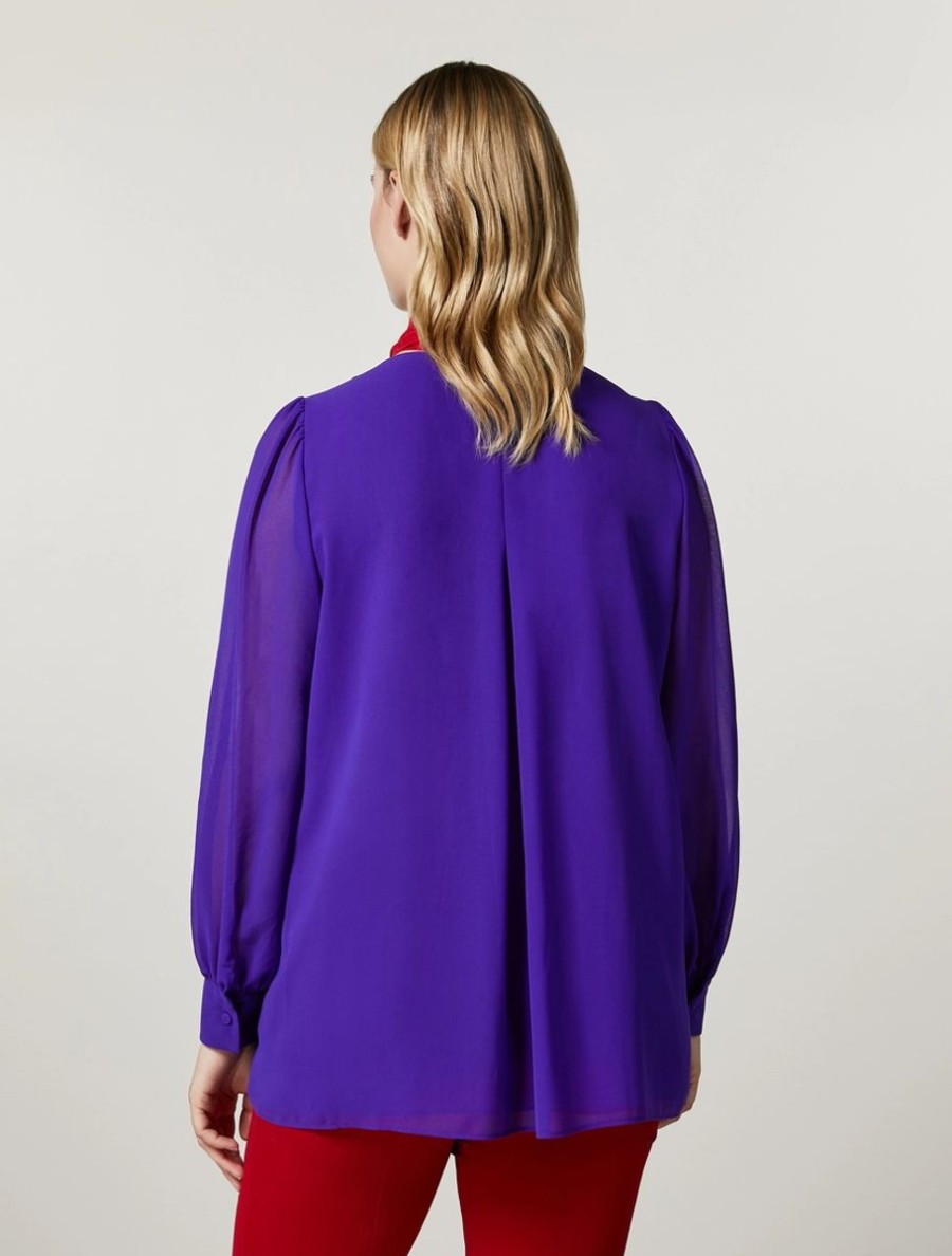 Abbigliamento Marina Rinaldi | Blusa In Georgette Viola