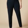 Abbigliamento Marina Rinaldi | Pantaloni Slim Fit In Triacetato Marina Scuro