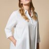 Abbigliamento Marina Rinaldi | Camicia In Popeline Stretch Bianco