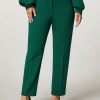 Abbigliamento Marina Rinaldi | Pantaloni In Crepe Jersey Scuba Verde Scuro