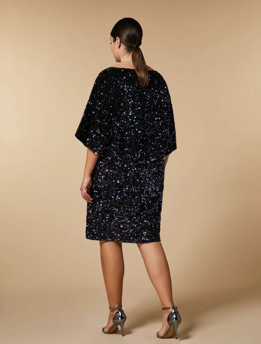 Abbigliamento Marina Rinaldi | Abito In Paillettes Nero