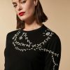 Abbigliamento Marina Rinaldi | Maglia In Viscosa Ricamata Nero