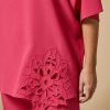 Abbigliamento Marina Rinaldi | Tunica In Crepe Envers Satin Fucsia