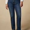 Abbigliamento Marina Rinaldi | Jeans Lunghi In Denim Di Cotone Blu Notte