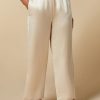 Abbigliamento Marina Rinaldi | Pantaloni In Raso Bianco