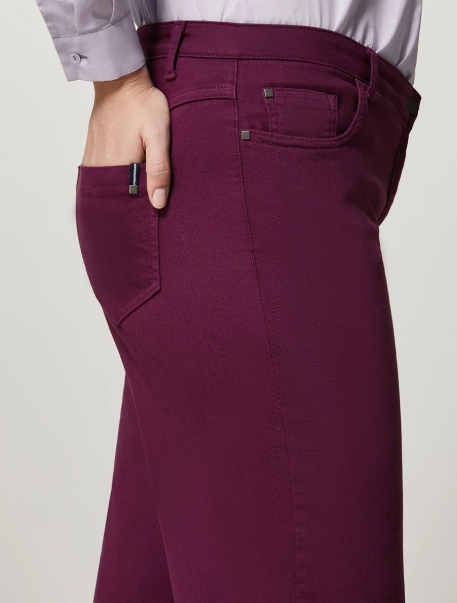 Abbigliamento Marina Rinaldi | Pantaloni In Cotone Elasticizzato Viola