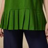 Abbigliamento Marina Rinaldi | Blusa In Popeline Di Cotone Verde