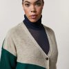 Abbigliamento Marina Rinaldi | Cardigan In Lana, Viscosa E Alpaca Verde Scuro