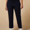 Abbigliamento Marina Rinaldi | Pantaloni In Maglia Dalla Vestibilita Ampia Marina Scuro