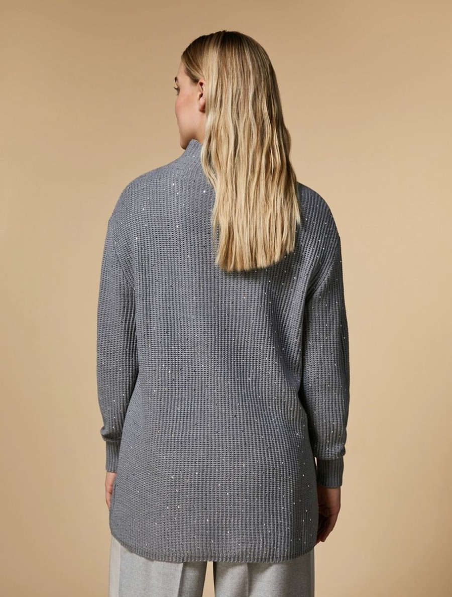 Abbigliamento Marina Rinaldi | Maglione In Misto Lana Grigio Medio