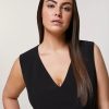 Abbigliamento Marina Rinaldi | Abito In Tessuto Elasticizzato Nero