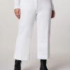 Abbigliamento Marina Rinaldi | Pantaloni In Cotone Elasticizzato Bianco