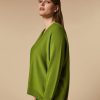 Abbigliamento Marina Rinaldi | Maglione In Misto Lana Verde Oliva