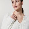 Abbigliamento Marina Rinaldi | Maglia In Lana, Viscosa E Alpaca Bianco