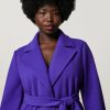 Abbigliamento Marina Rinaldi | Cappotto In Jersey Compatto Viola