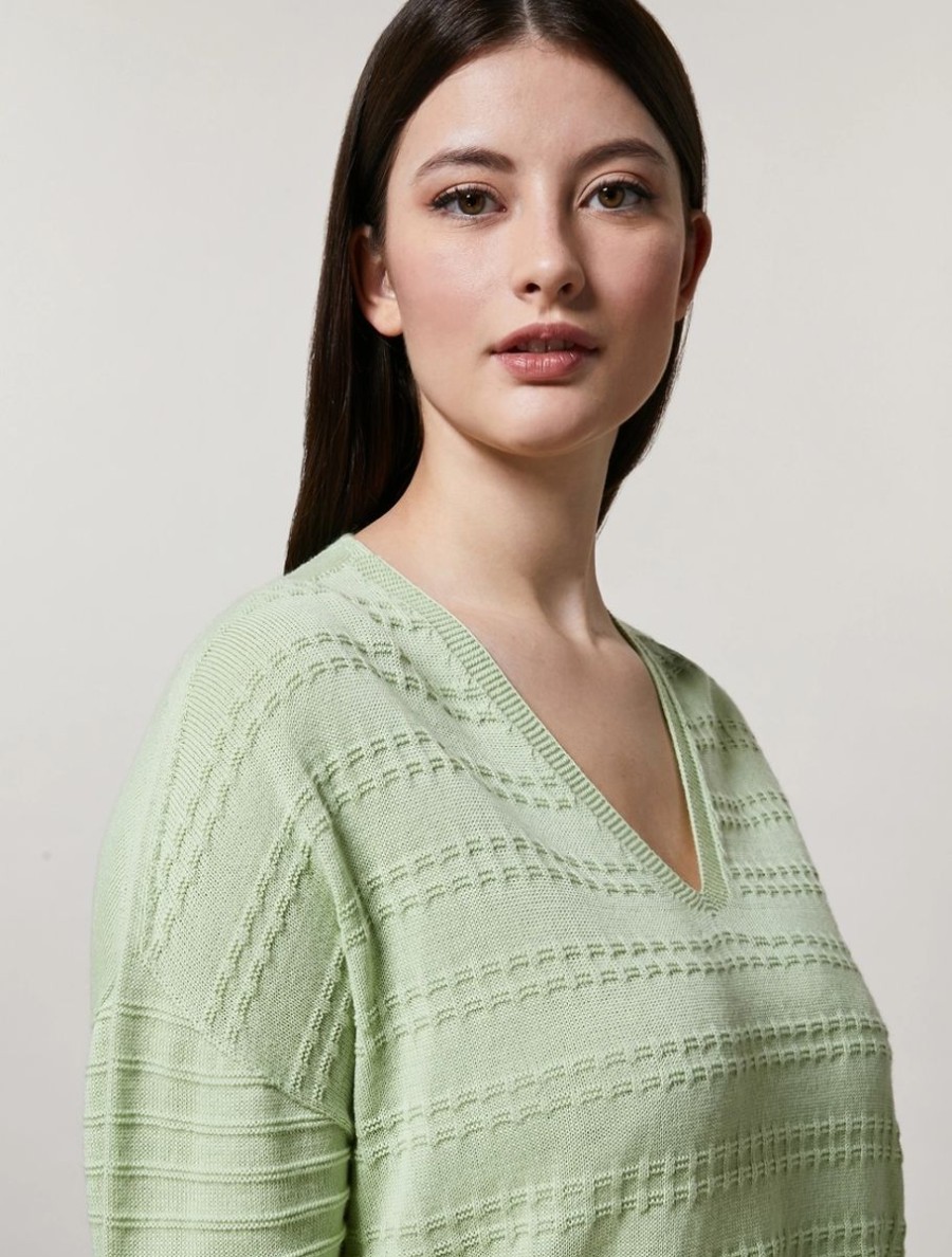 Abbigliamento Marina Rinaldi | Maglione In Misto Lana Verde