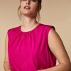 Abbigliamento Marina Rinaldi | Abito Lungo In Taffeta Fucsia