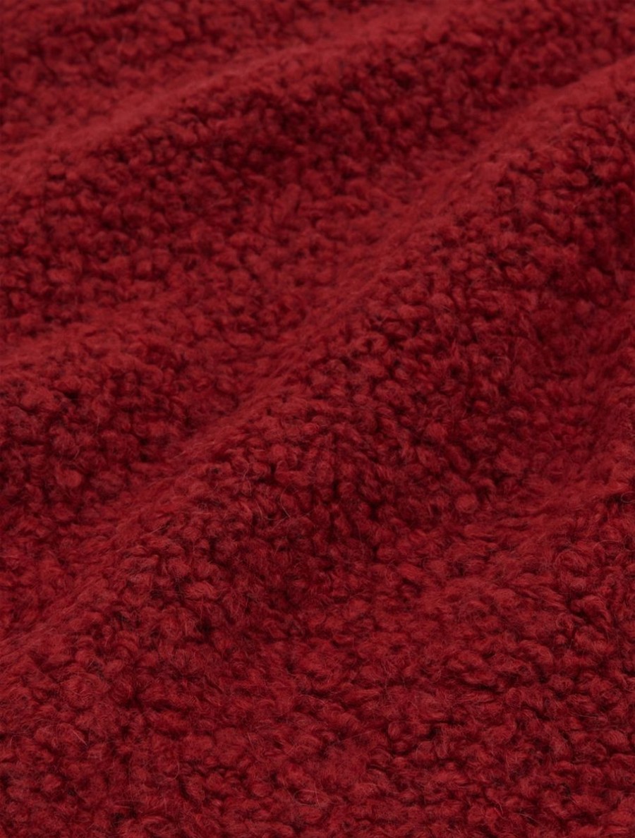 Accessori Marina Rinaldi | Sciarpa Boucle In Misto Lana Rosso