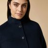 Abbigliamento Marina Rinaldi | Cappotto In Lana E Cashmere Double Marina Scuro