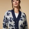 Abbigliamento Marina Rinaldi | Cardigan In Filato Misto Lana Marina Scuro