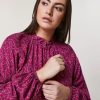 Abbigliamento Marina Rinaldi | Tunica In Twill Di Viscosa Bordeaux