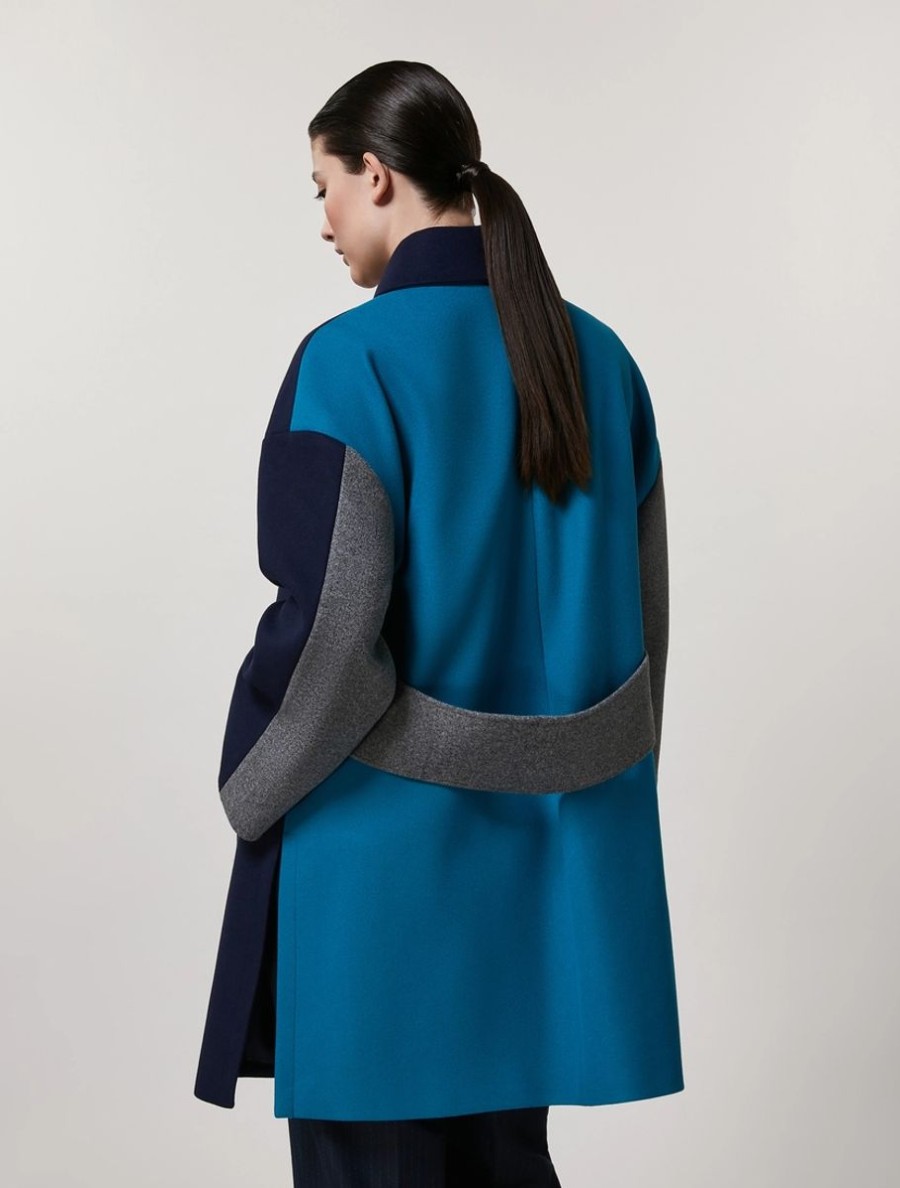 Abbigliamento Marina Rinaldi | Cappotto Di Stoffa Marina Scuro