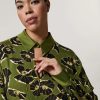 Abbigliamento Marina Rinaldi | Abito Chemisier In Twill Di Viscosa Verde