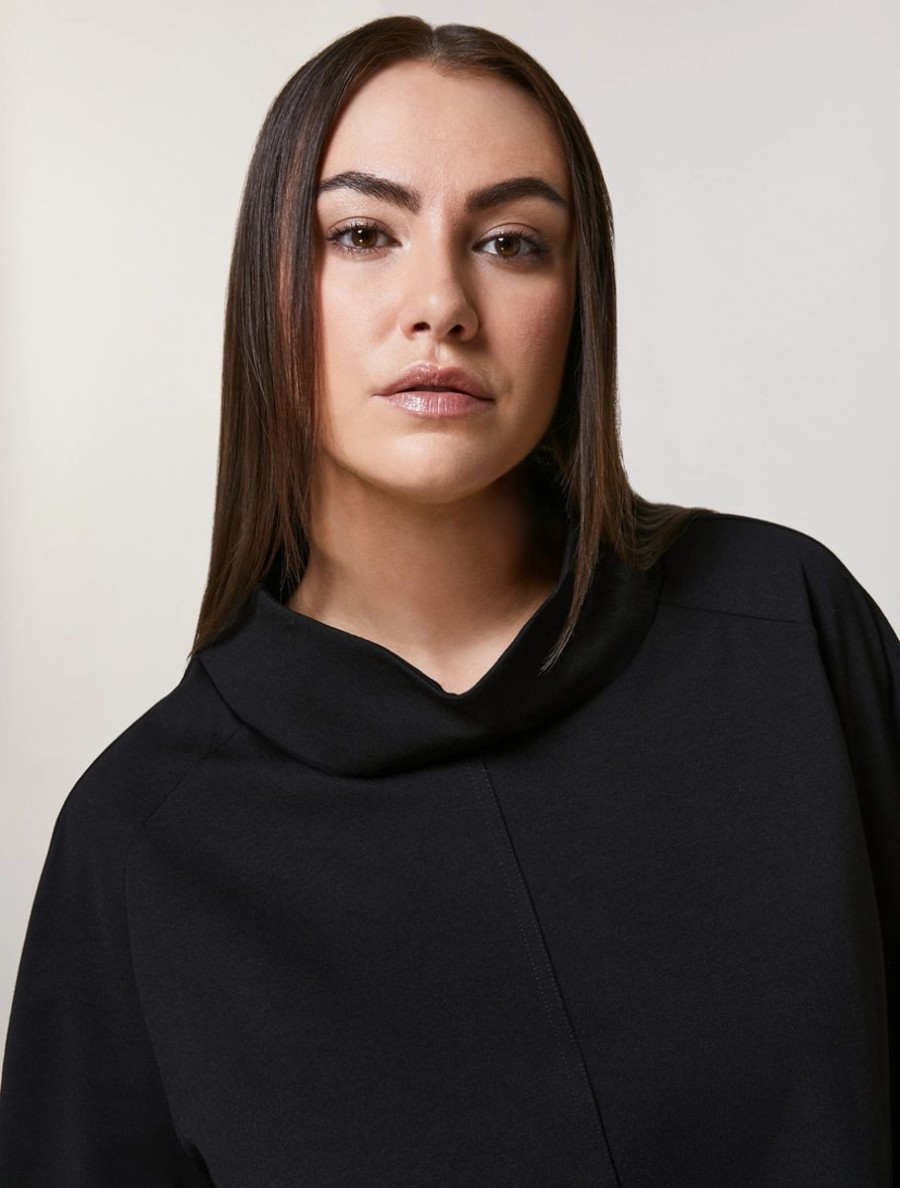 Abbigliamento Marina Rinaldi | Felpa In Maglia Nero