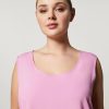 Abbigliamento Marina Rinaldi | Top In Misto Seta Fucsia