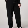 Abbigliamento Marina Rinaldi | Pantaloni In Felpa Di Cotone Stretch Nero