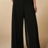 Abbigliamento Marina Rinaldi | Pantaloni In Georgette Crepe Nero