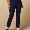 Abbigliamento Marina Rinaldi | Pantaloni Svasati In Misto Viscosa Marina Scuro