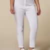 Abbigliamento Marina Rinaldi | Pantaloni In Popeline Di Cotone Bianco