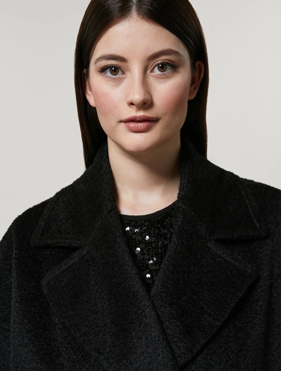 Abbigliamento Marina Rinaldi | Cappotto In Maglia Nero