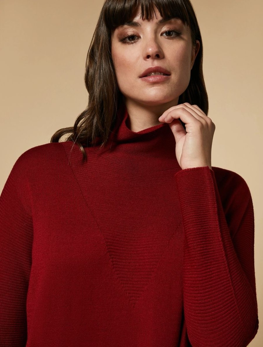 Abbigliamento Marina Rinaldi | Maglione In Misto Lana Rosso