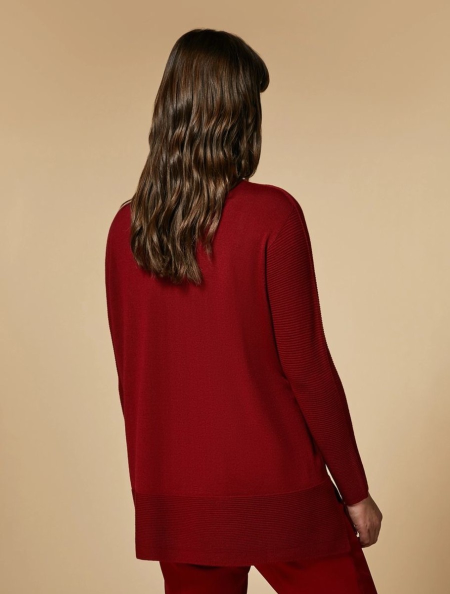 Abbigliamento Marina Rinaldi | Maglione In Misto Lana Rosso